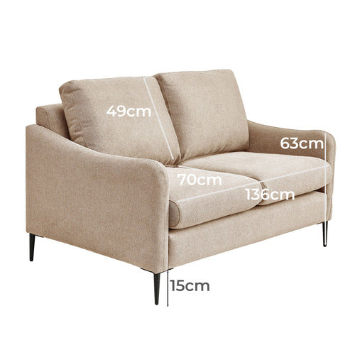 CLASSIC DESIGN LIVING MONROE 2 SEATER CHENILLE SOFA