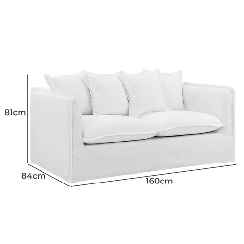 MONTAUK 2 SEATER UPHOLSTERED SLIPCOVER SOFA