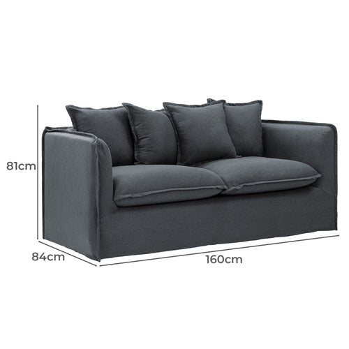 MONTAUK 2 SEATER UPHOLSTERED SLIPCOVER SOFA