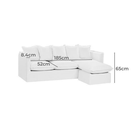 MONTAUK SLIPCOVER REVERSIBLE CHAISE SOFA
