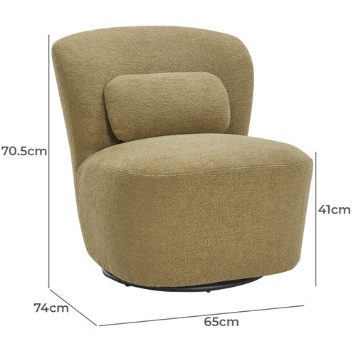 MONTY BOUCLÉ SWIVEL ARMCHAIR