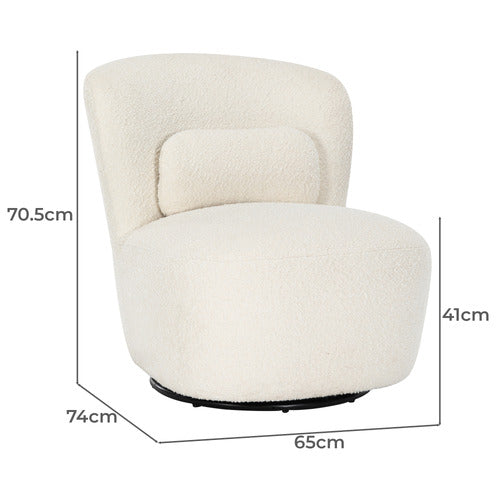 MONTY BOUCLÉ SWIVEL ARMCHAIR