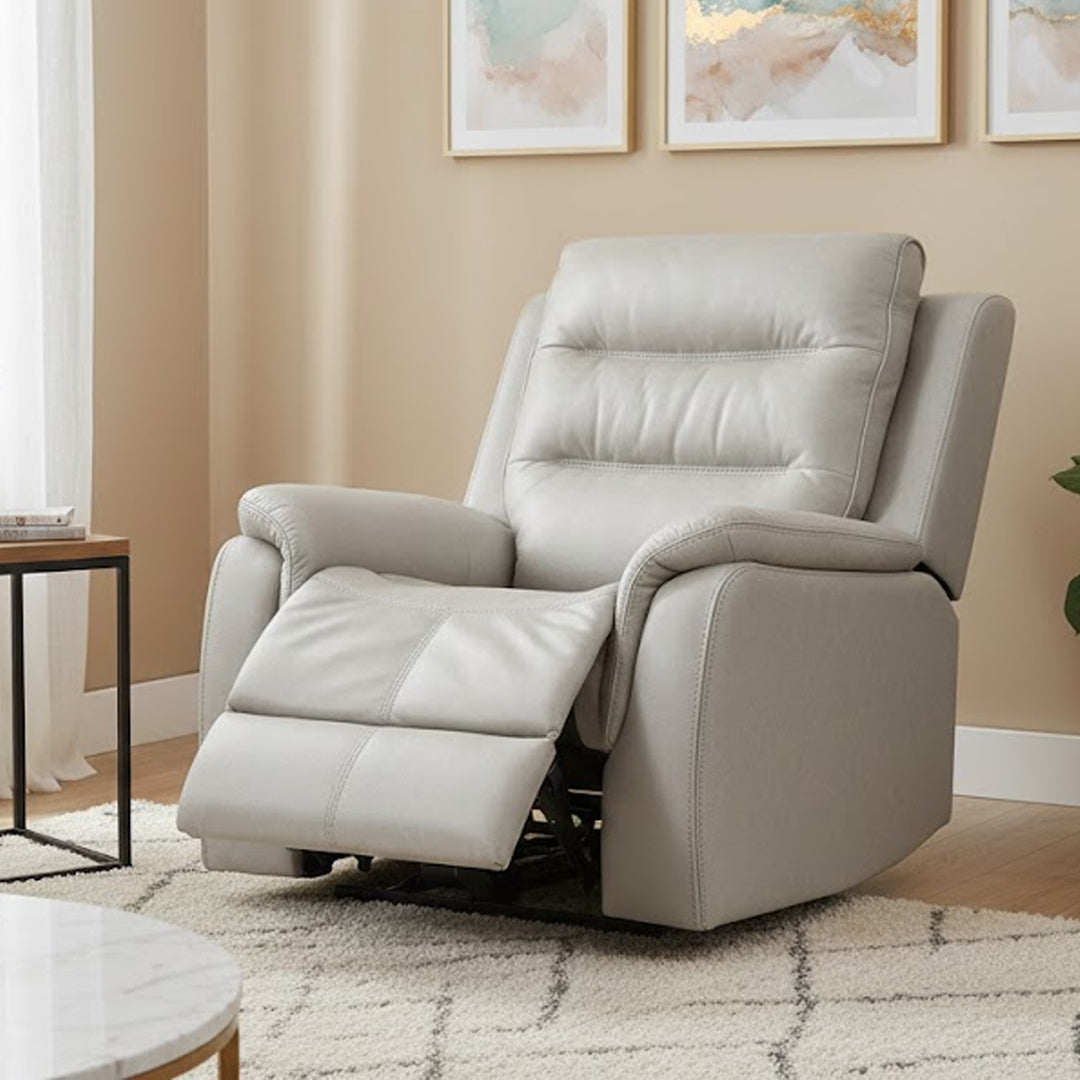 NADAL FABRIC ELECTRIC RECLINER LIGHT GREY