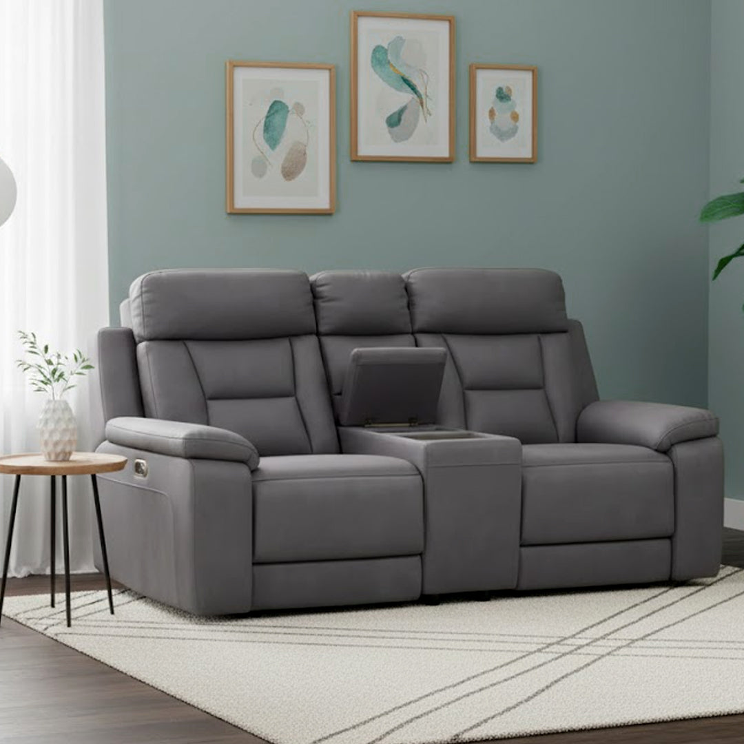 NOVAK FABRIC 2 SEATER DARK GREY
