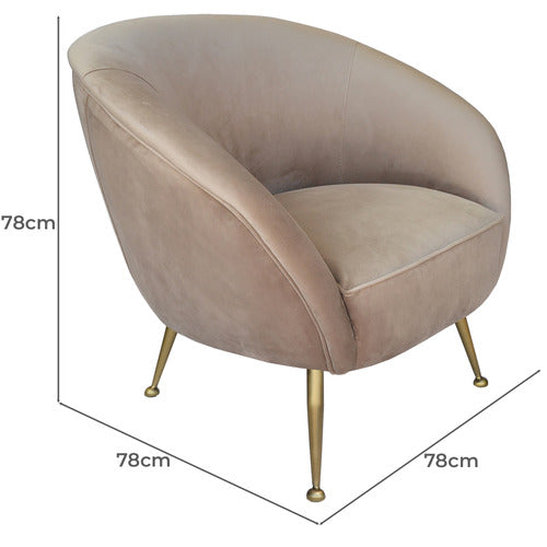 BROOKLYN AND BELLA NAAFRI VELVET ARMCHAIR