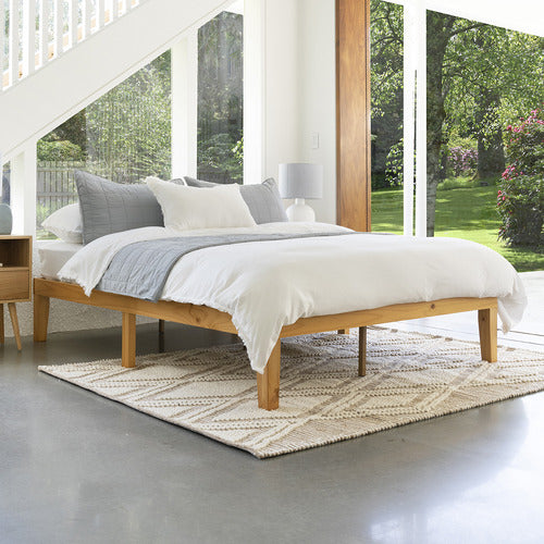 NATURAL BELVEDERE WOODEN BED BASE