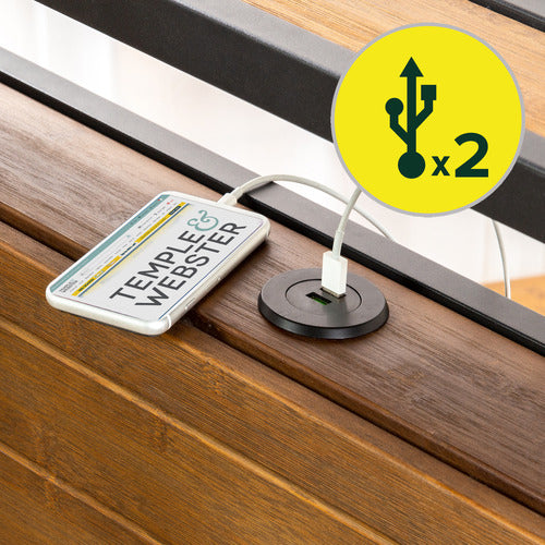 NATURAL VENKATA BED WITH USB PORT