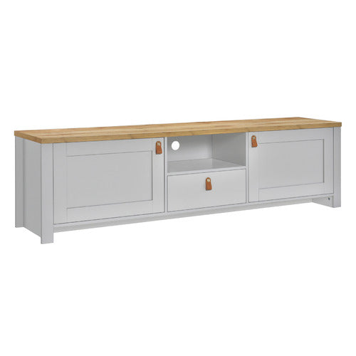 LUNA CO. 180CM NATURAL & LIGHT GREY LEIV TV UNIT