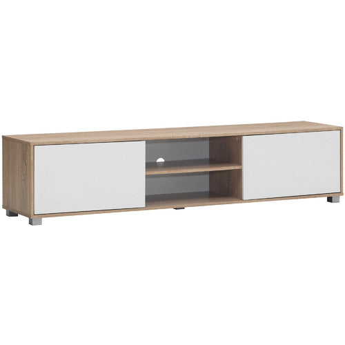 CORE LIVING 180CM NATURAL & WHITE AVERY TV UNIT