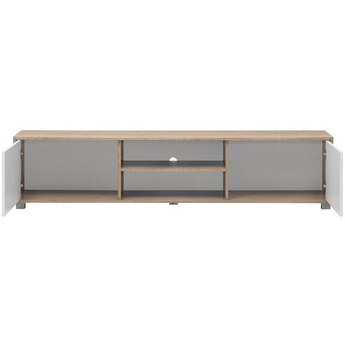 CORE LIVING 180CM NATURAL & WHITE AVERY TV UNIT