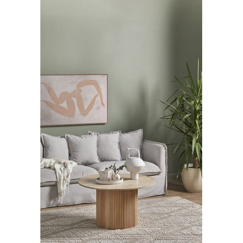 ANIKA ROUND MANGO WOOD COFFEE TABLE