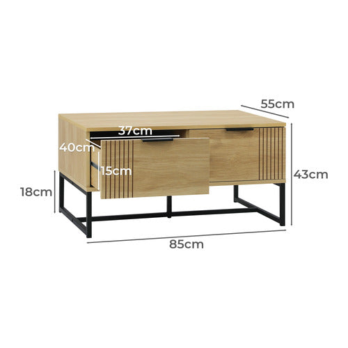 LIVING FUSION NATURAL BRANDY COFFEE TABLE