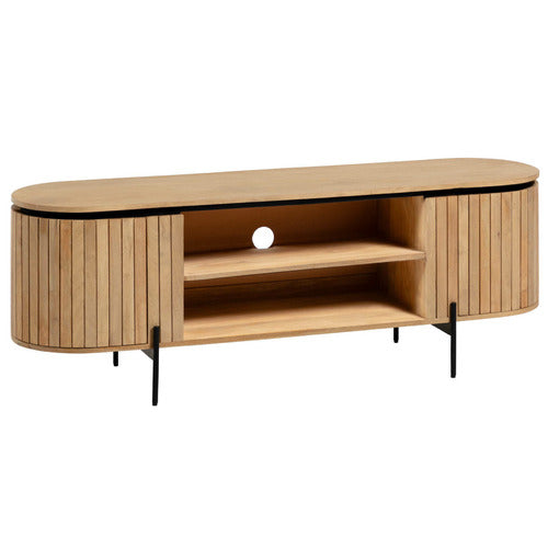 LINEA FURNITURE NATURAL GRETA MANGO WOOD ENTERTAINMENT UNIT