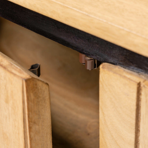 LINEA FURNITURE NATURAL GRETA MANGO WOOD ENTERTAINMENT UNIT