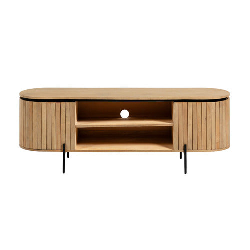 LINEA FURNITURE NATURAL GRETA MANGO WOOD ENTERTAINMENT UNIT