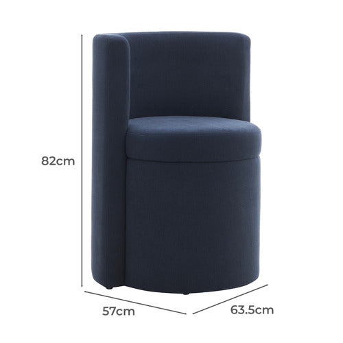 CORNER OFFICE NAVY BENSON ACCENT CHAIR
