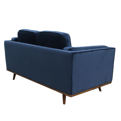 SOUTHERN STYLERS NAVY BROOKLYN 2 SEATER VELVET SOFA