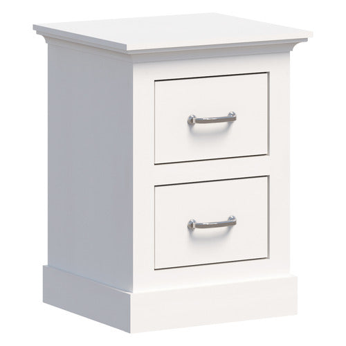 CAPE FURNITURE NOELLE 2 DRAWER BEDSIDE TABLE
