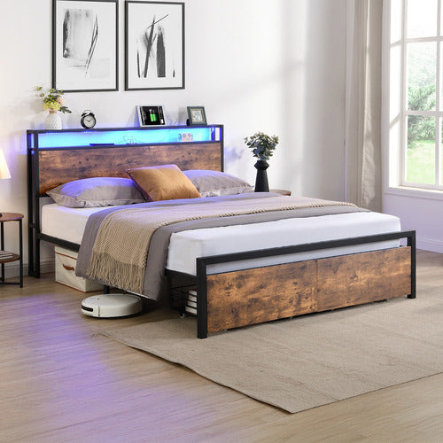 CASSINGTON HOME LINFORD BED WITH LED & DRAWERS