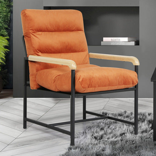 OAKLEIGH HOME AVENEL VELVET ACCENT CHAIR