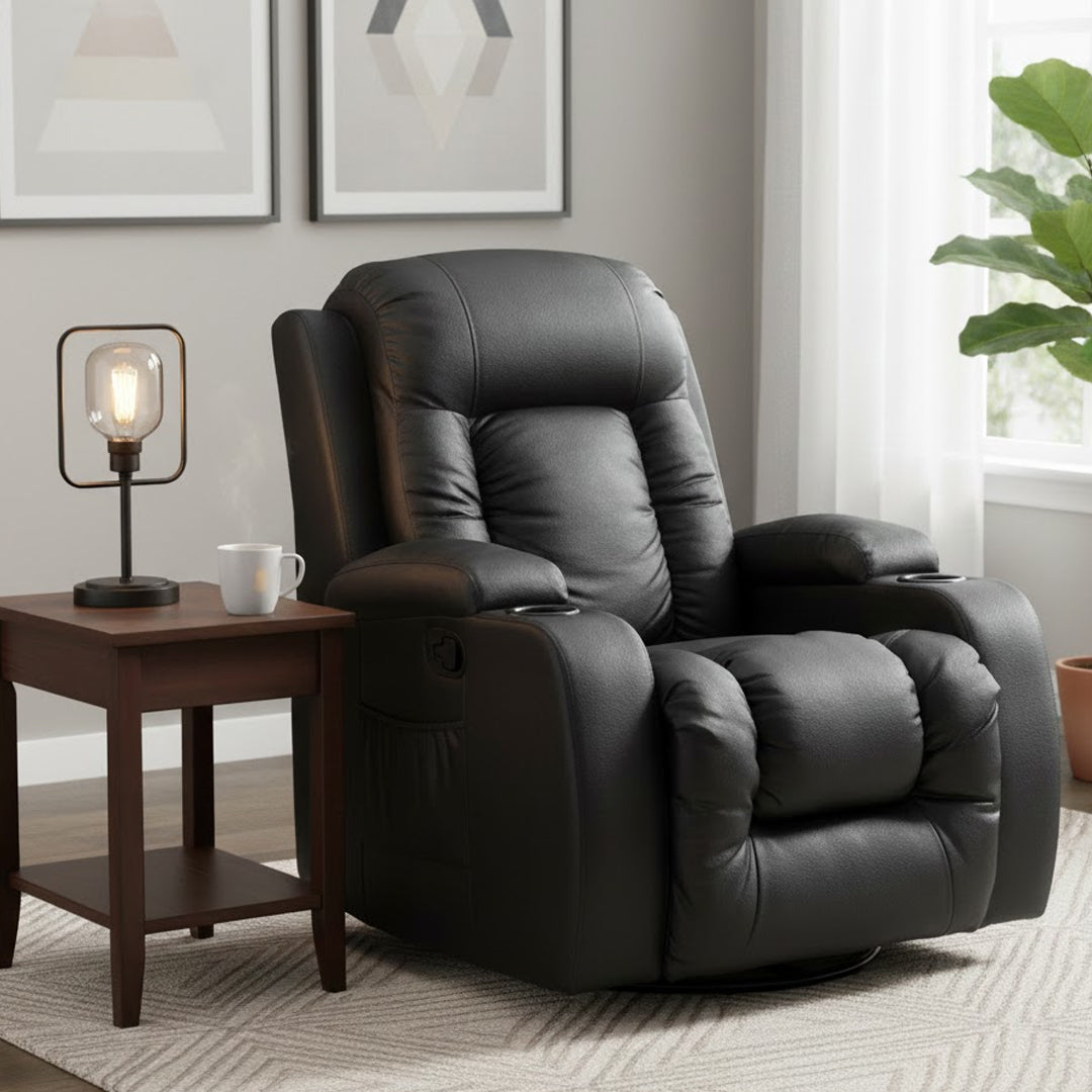 OAKLEIGH HOME GABIN FAUX LEATHER MASSAGE CHAIR