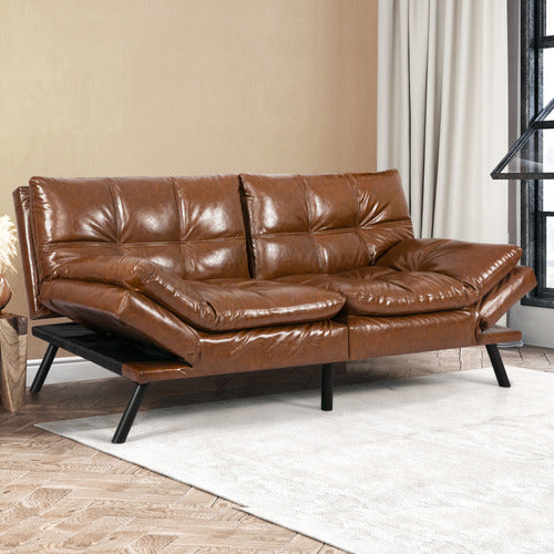 OAKLEIGH HOME OLARP 3 SEATER PU LEATHER SOFA BED