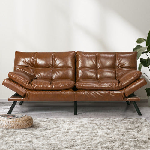 OAKLEIGH HOME OLARP 3 SEATER PU LEATHER SOFA BED