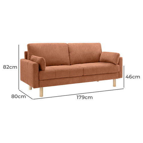 OSLO 3 SEATER UPHOLSTERED SOFA