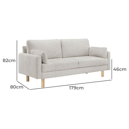 OSLO 3 SEATER UPHOLSTERED SOFA