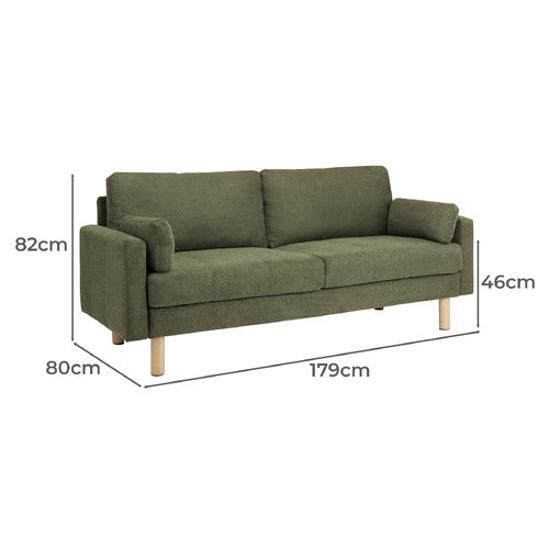 OSLO 3 SEATER UPHOLSTERED SOFA