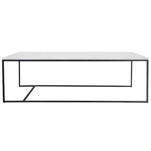 BROOKLYN AND BELLA OTTO RECTANGULAR MARBLE COFFEE TABLE