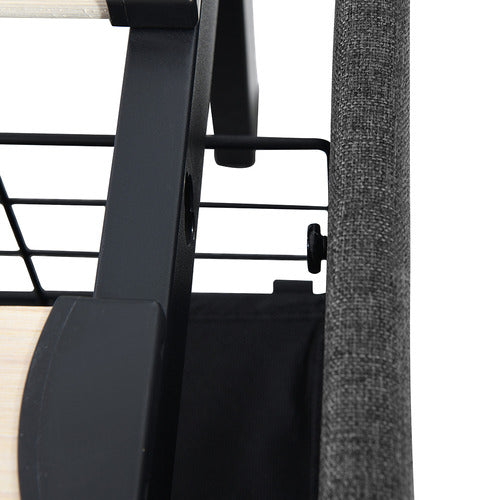 OAKLEIGH HOME PALMERA UPHOLSTERED BED WITH LED & CHARGING STATION