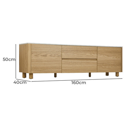 LIVING FUSION CONEY FAUX MARBLE ENTERTAINMENT UNIT