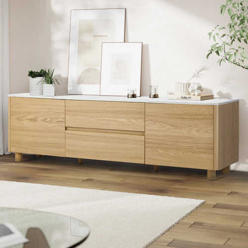LIVING FUSION CONEY FAUX MARBLE ENTERTAINMENT UNIT