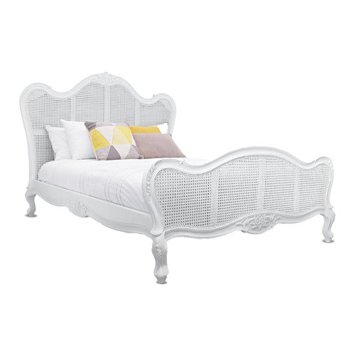 CARRINGTON FURNITURE PARISIAN RATTAN & WOOD BED