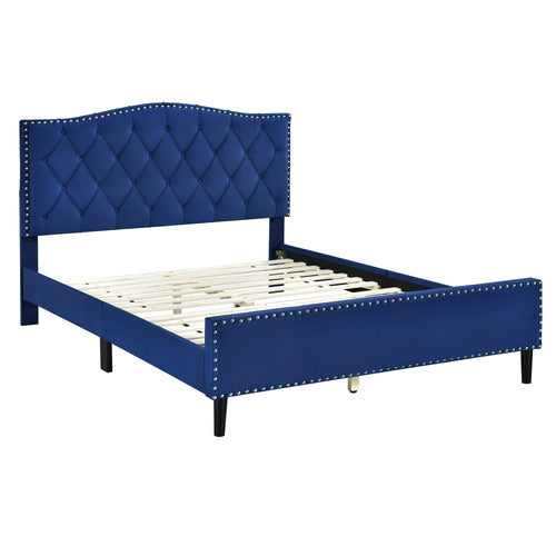 MIKASA FURNITURE YARIS VELVET PLATFORM BED