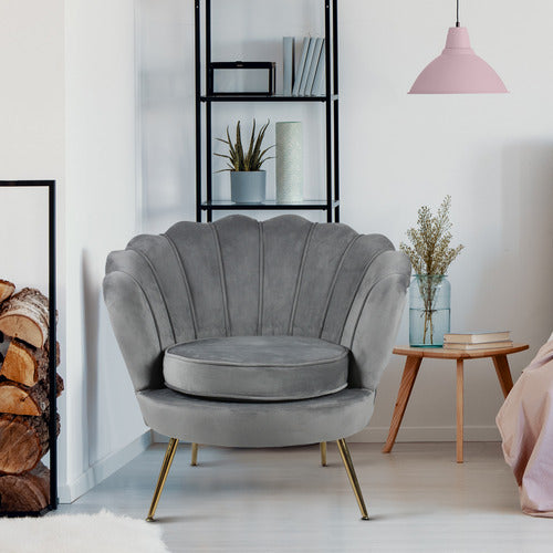 NATURALLY PROVINICIAL PELIAS VELVET ARMCHAIR