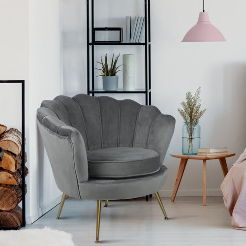 NATURALLY PROVINICIAL PELIAS VELVET ARMCHAIR