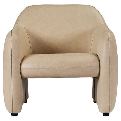 REXINGTON HOME PHILIPPA COW LEATHER ARMCHAIR