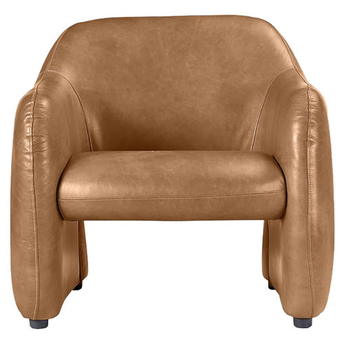 REXINGTON HOME PHILIPPA COW LEATHER ARMCHAIR
