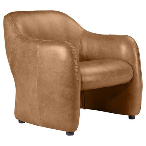 REXINGTON HOME PHILIPPA COW LEATHER ARMCHAIR