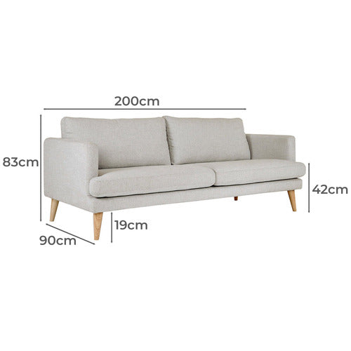 EXQUISITE LIVING PRIM 3 SEATER UPHOLSTERED SOFA