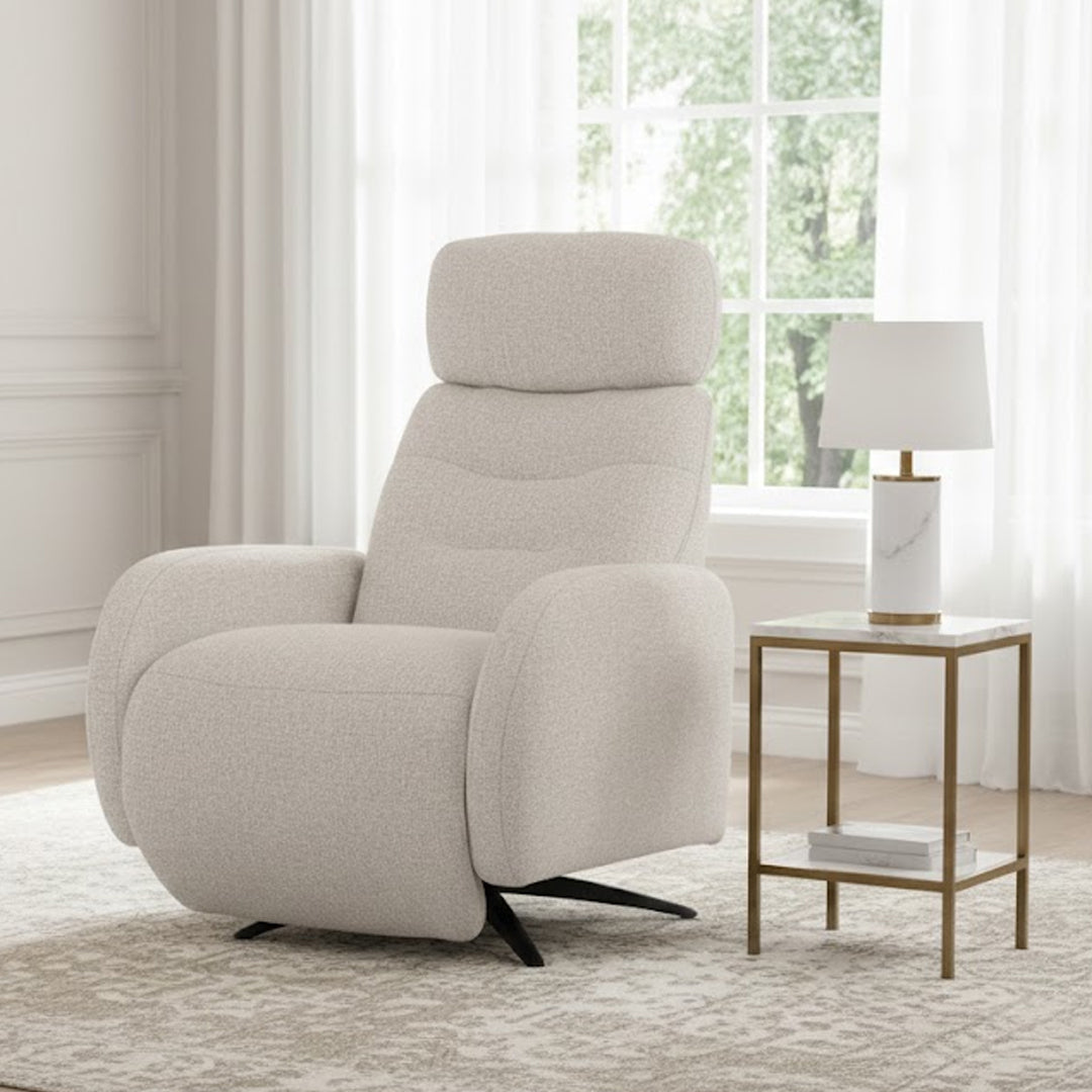 RAITT FABRIC SWIVEL MANUAL RECLINER SAND