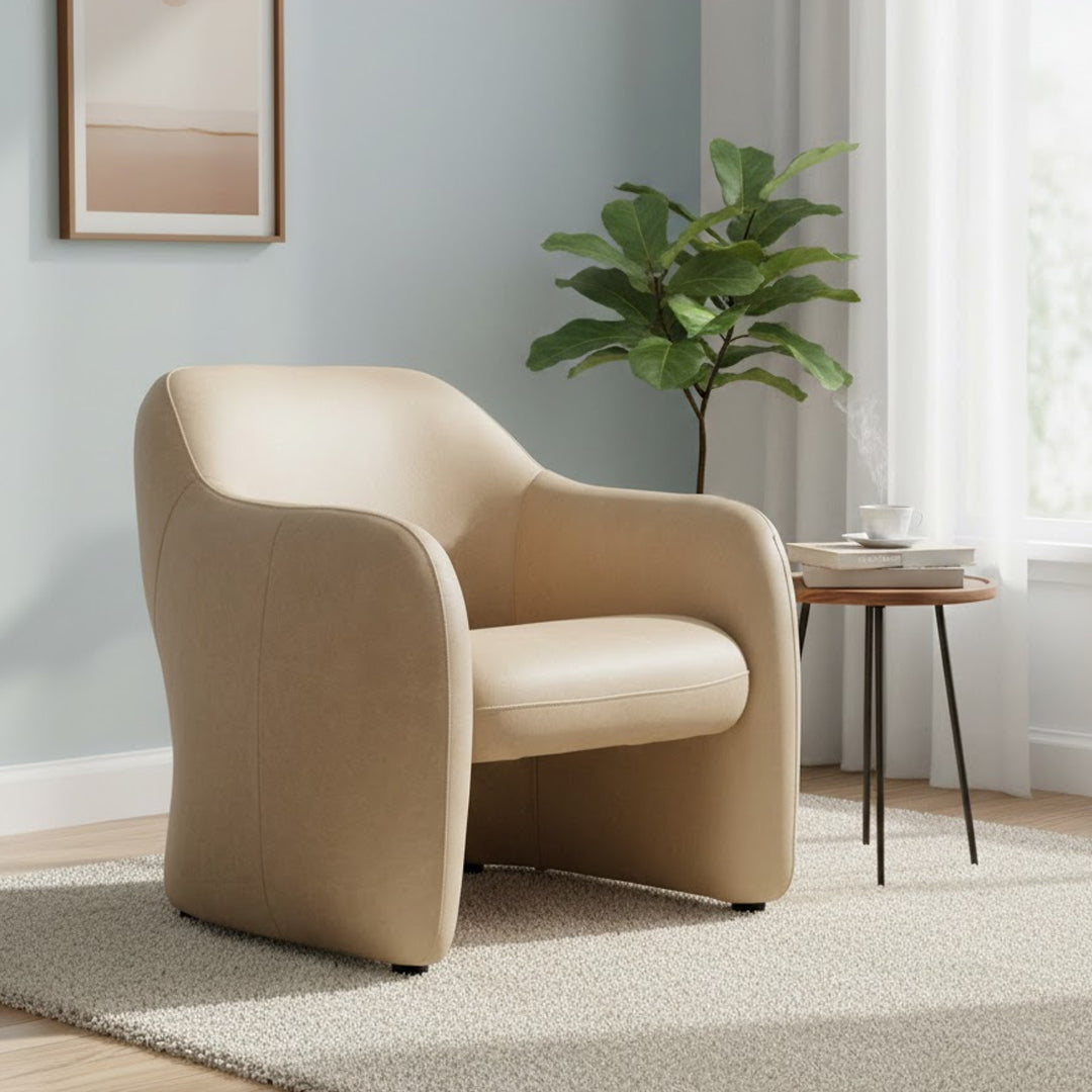 REXINGTON HOME PHILIPPA COW LEATHER ARMCHAIR
