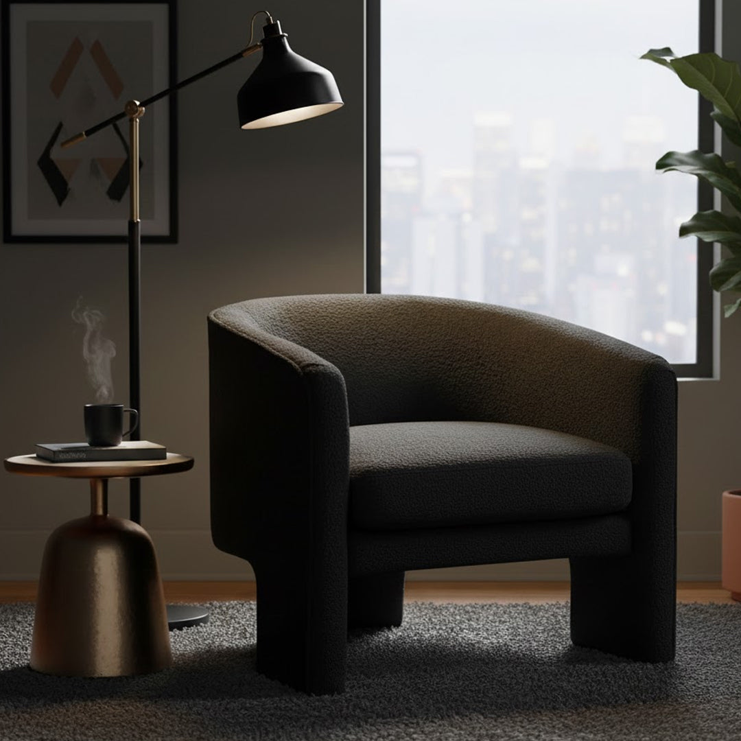 REXINGTON HOME WESLEY BOUCLE ARMCHAIR