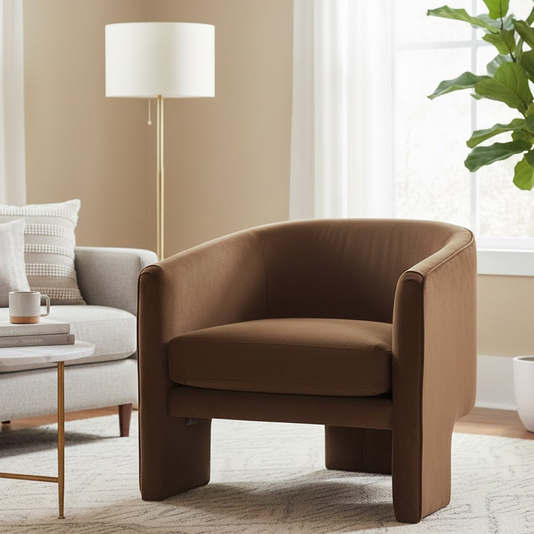 REXINGTON HOME WESLEY VELVET ARMCHAIR