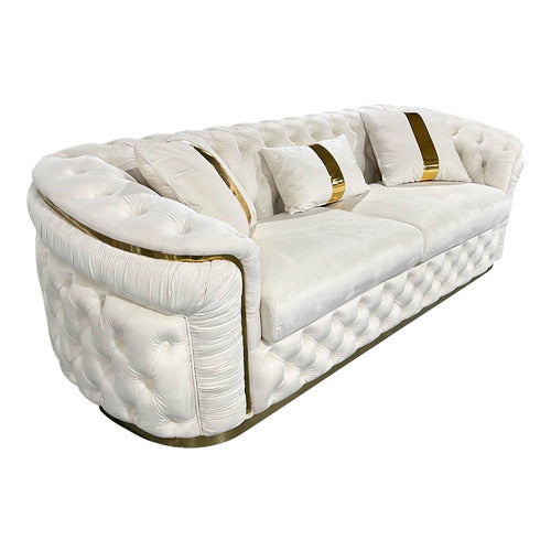 SOUTHERN STYLERS RALEIGH 3 SEATER VELVET SOFA