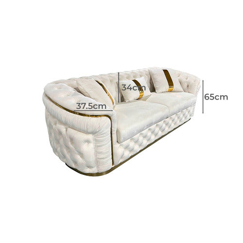 SOUTHERN STYLERS RALEIGH 3 SEATER VELVET SOFA