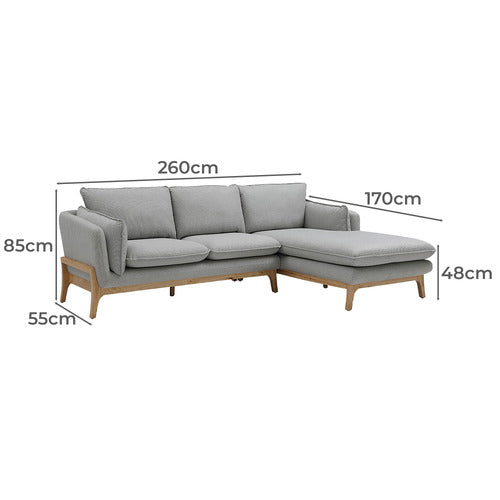 INNOVA STUDIO RALPH 3 SEATER SOFA WITH CHAISE