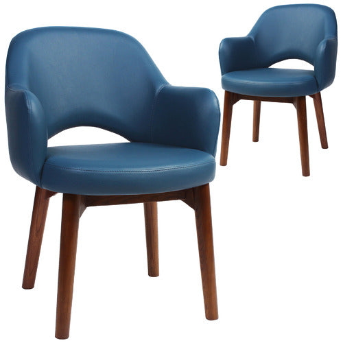 BRIGHT SIDE FURNITURE RICHMOND FAUX LEATHER ARMCHAIRS (SET OF 2)